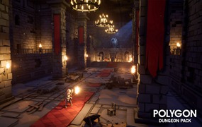 UE素材 奇幻多变风格游戏角色武器道具场景3D模型 Unreal Engine – POLYGON – Dungeon Pack