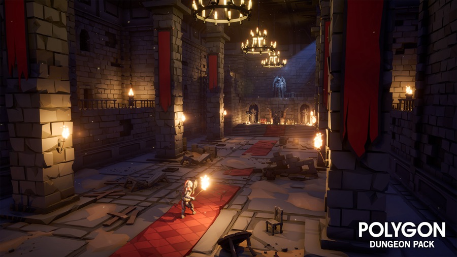 UE素材 奇幻多变风格游戏角色武器道具场景3D模型 Unreal Engine – POLYGON – Dungeon Pack , 第1张