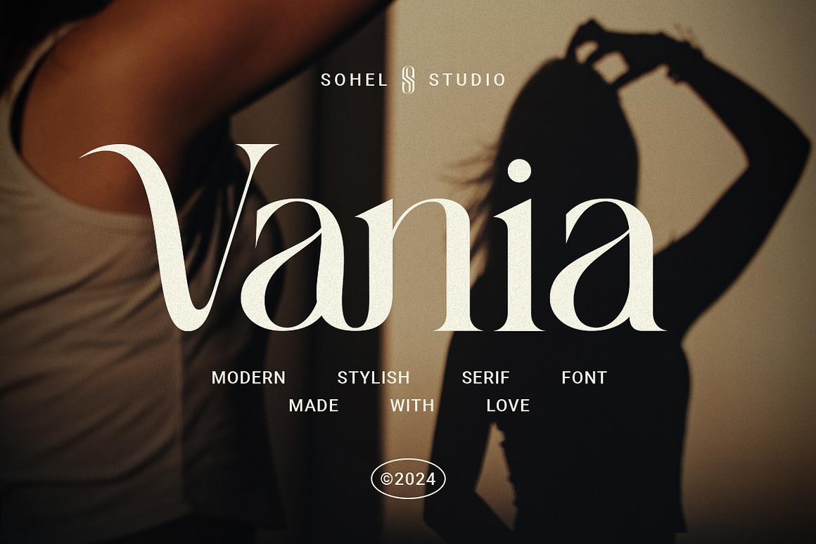 现代时尚杂志品牌包装设计衬线英文字体安装包 Vania – Elegant Beauty Branding Serif , 第1张