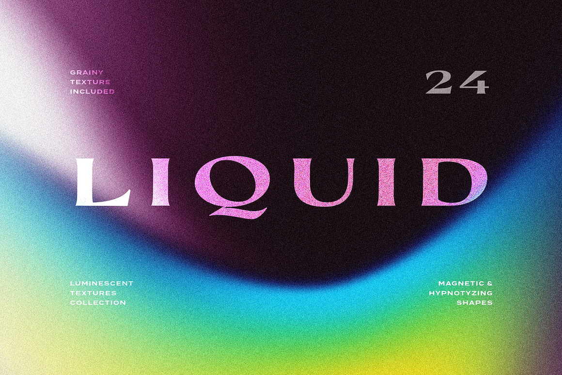 潮流渐变迷幻弥散光噪点颗粒纹理背景素材合集 Liquid Textures Gradient Collection 图片素材 第1张