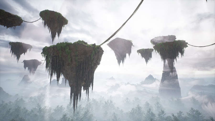 未来科幻浮岛岩石UE模型3D设计素材 Brushify – Floating Islands , 第6张