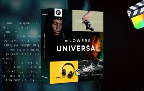 MotionVFX – mLowers Universal 71种多样化史诗现代故障复古氛围动态文字标题动画效果FCPX插件