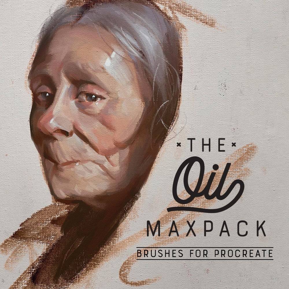 94款超级丙烯酸油画数字艺术绘画效果procreate笔刷画笔设计素材 The Oil MaxPack – Brushes for Procreate , 第1张