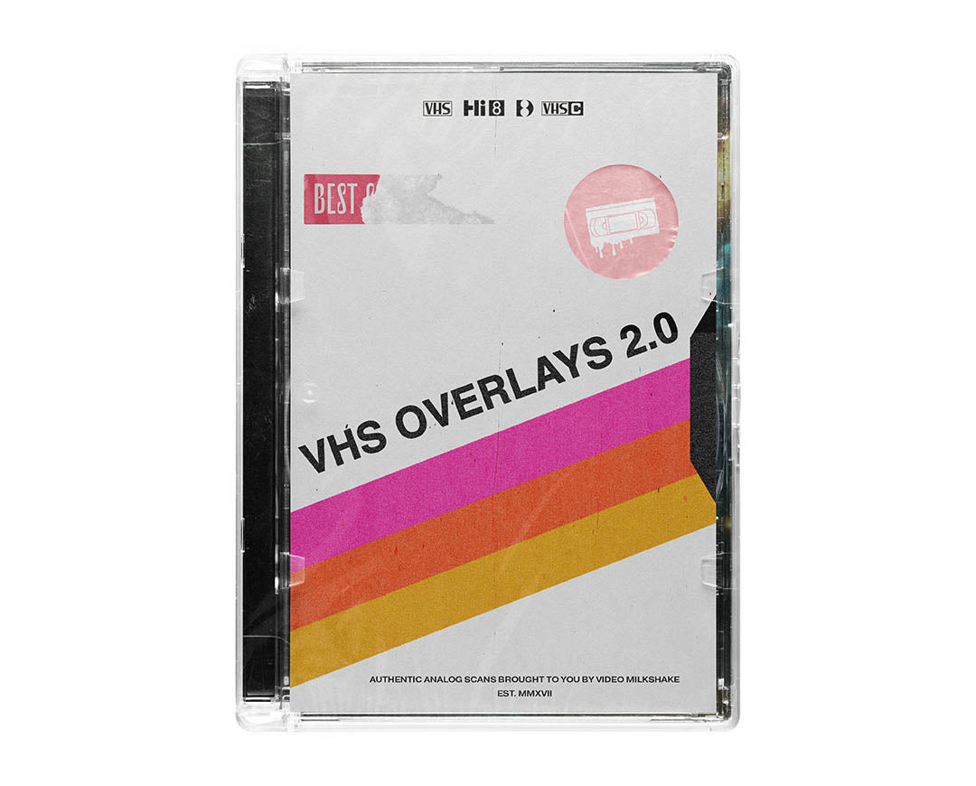 Video Milkshake 复古VHS做旧磁带故障失真噪点颗粒背景视频素材 VHS GLITCHES AND OVERLAYS PACK 2.0 影视音频 第1张