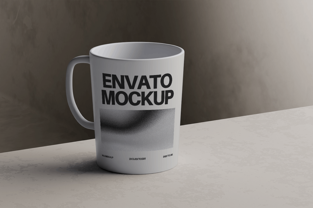 混凝土背景马克杯陶瓷水杯vi标志logo贴图ps展示样机模板 Mug Mockup | Concrete , 第4张