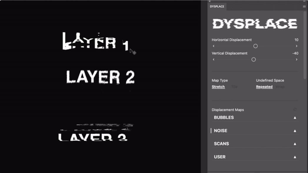 复古抽象艺术创意扭曲流体印刷置换特效PS插件 DYSPLACE – Displacement Photoshop Plugin , 第2张