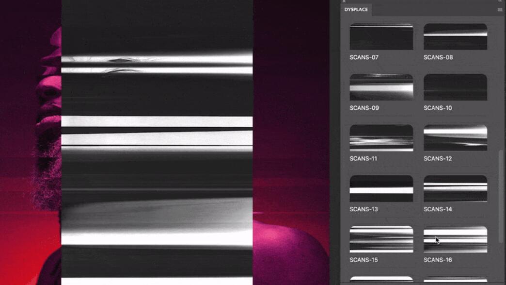 复古抽象艺术创意扭曲流体印刷置换特效PS插件 DYSPLACE – Displacement Photoshop Plugin , 第4张