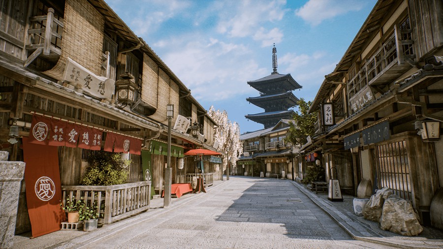 复古日本东京小巷街道房屋寺庙3d模型ue设计素材 Kyoto Alley v4.24-4.26 , 第3张