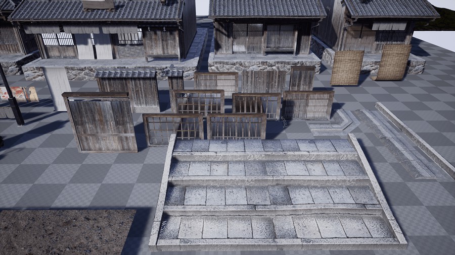 复古日本东京小巷街道房屋寺庙3d模型ue设计素材 Kyoto Alley v4.24-4.26 , 第22张