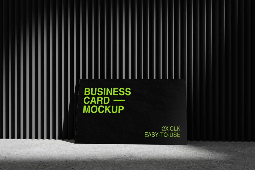 高级质感商务名片卡片vi品牌logo设计贴图ps展示样机素材 Business Card Mockup|Modern , 第3张