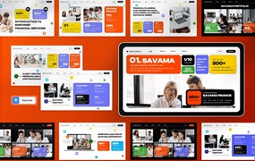 创意金融企业营销策划提案简报设计模版 Savama – Finance Company Creative Keynote