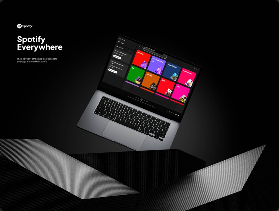 7款黑化风苹果MacBook笔记本电脑演示效果图Ps贴图样机模板素材 Mikaila Macbook Mockups , 第2张