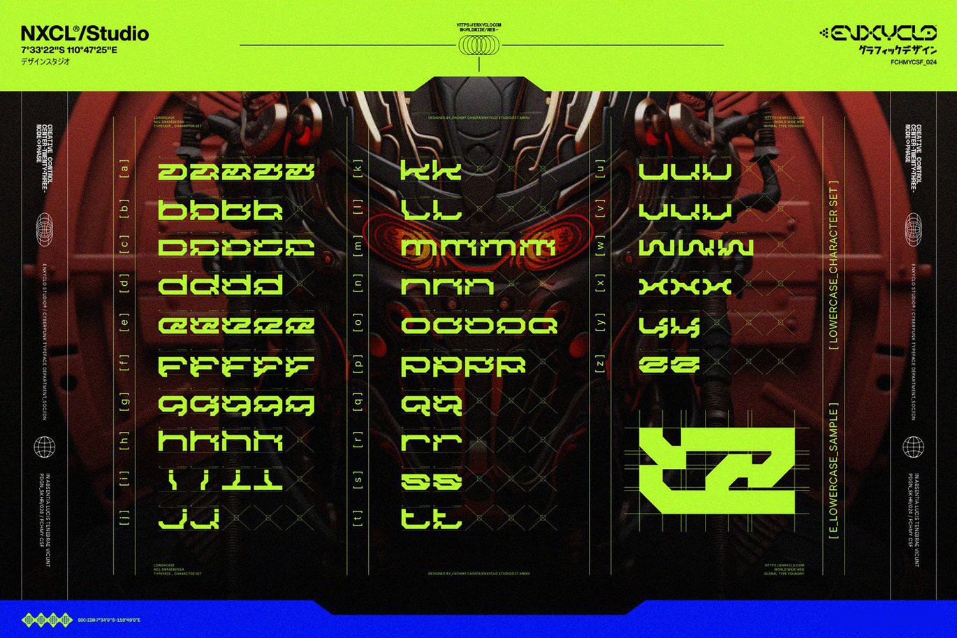 未来科幻赛博朋克网站海报服装徽标设计y2k装饰英文字体安装包 NCL Graxebeosa Font Family – Cyberpunk Futuristic , 第12张