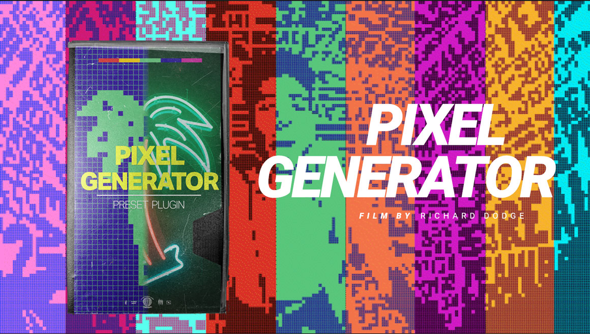 AE/PR/PCPX预设-17款复古半调8位彩色像素马赛克视频预设素材RETRO PIXEL GENERATOR . 第1张