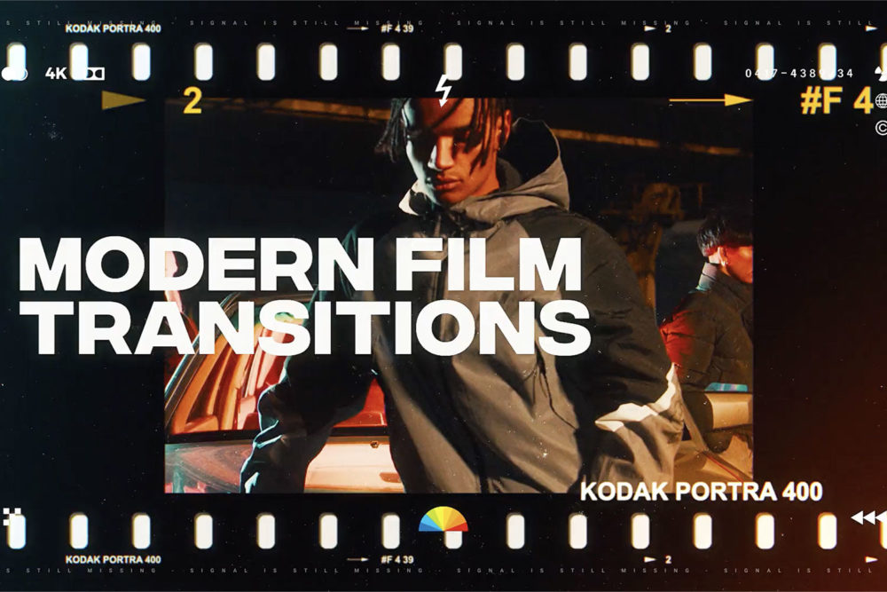 AE模板 做旧复古电影胶片灰尘照片演示幻灯片过渡特效包 Videohive – Film Modern Transitions 影视音频 第1张