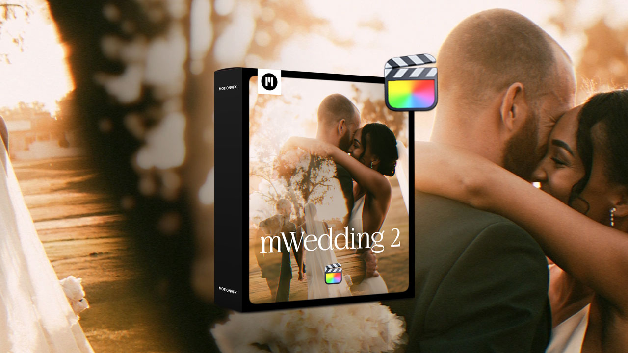 MotionVFX – mWedding 2 复古怀旧美学梦幻优雅婚礼旅拍电影氛围分屏文字排版转场视频效果FCPX插件包 插件预设 第1张