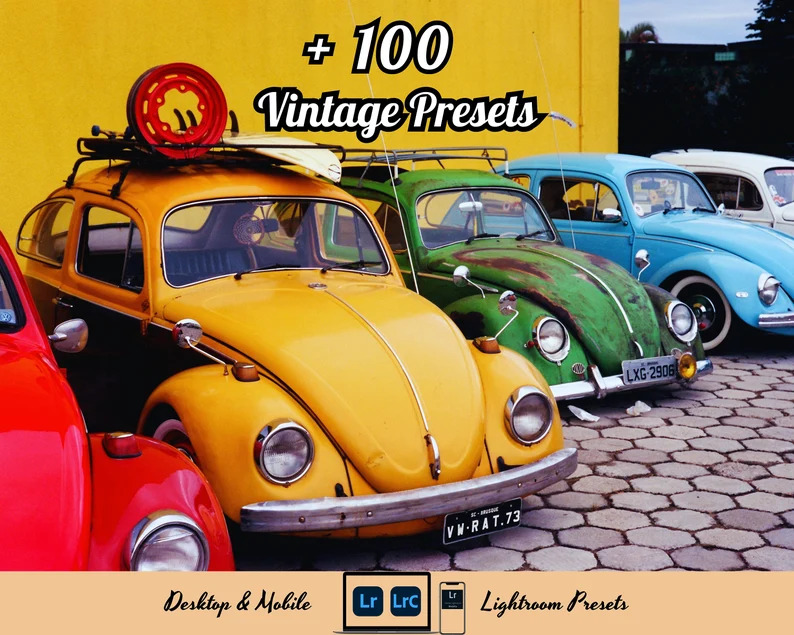 100+ Vintage Lightroom Presets Bundle 插件预设 第1张