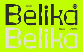 现代时尚品牌海报徽标设计无衬线英文字体安装包 CS Belika – Techno Font