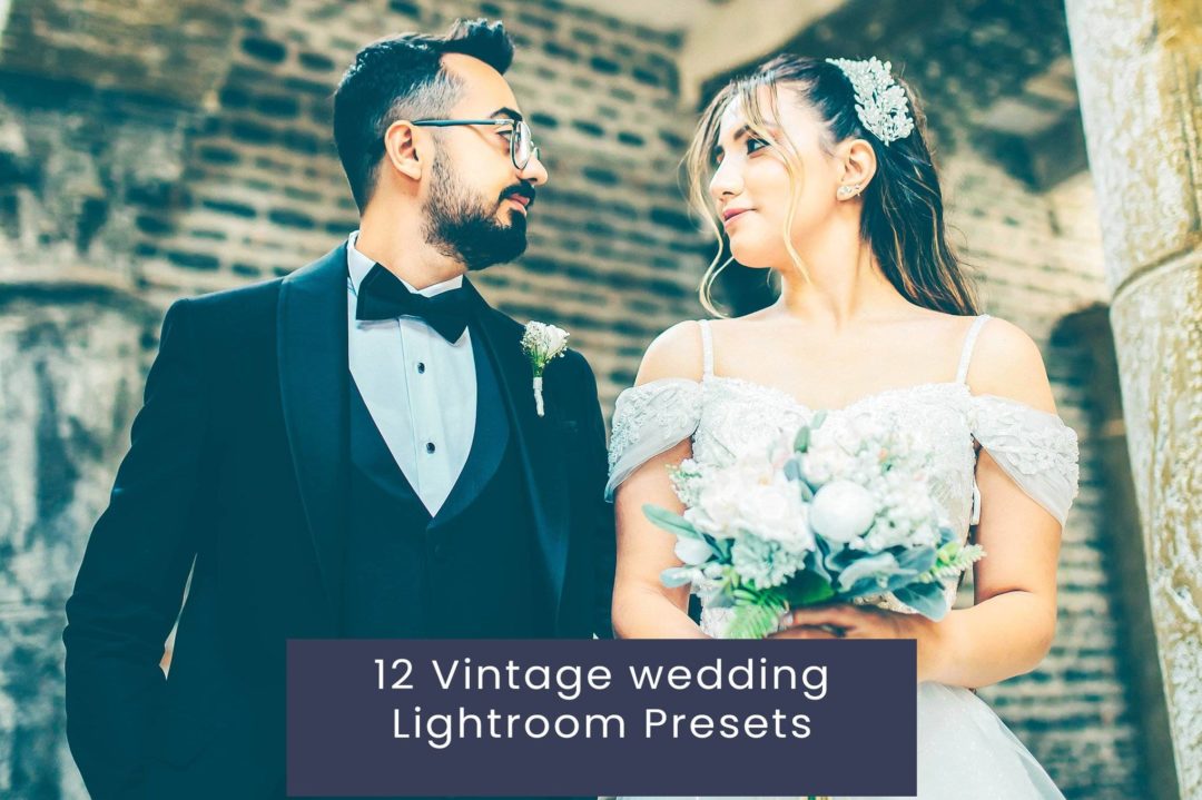 12组复古怀旧电影博主婚礼摄影照片调色Lightroom预设 12 Vintage wedding Lightroom Presets , 第1张