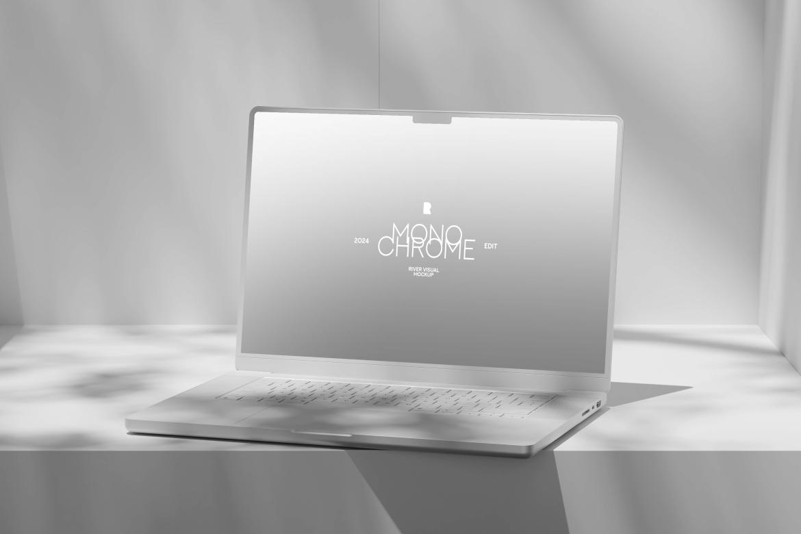 6款时尚苹果iPad平板iPhone手机MacBook电脑展示效果图Ps贴图样机模板素材 Device Mockup – Monochrome Series , 第4张