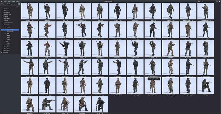 BMS特种部队士兵人物头盔衣服装备角色动作绑定3D模型FBX/OBJ/UE格式设计素材 BIG MEDIUM SMALL – Special Ops , 第9张