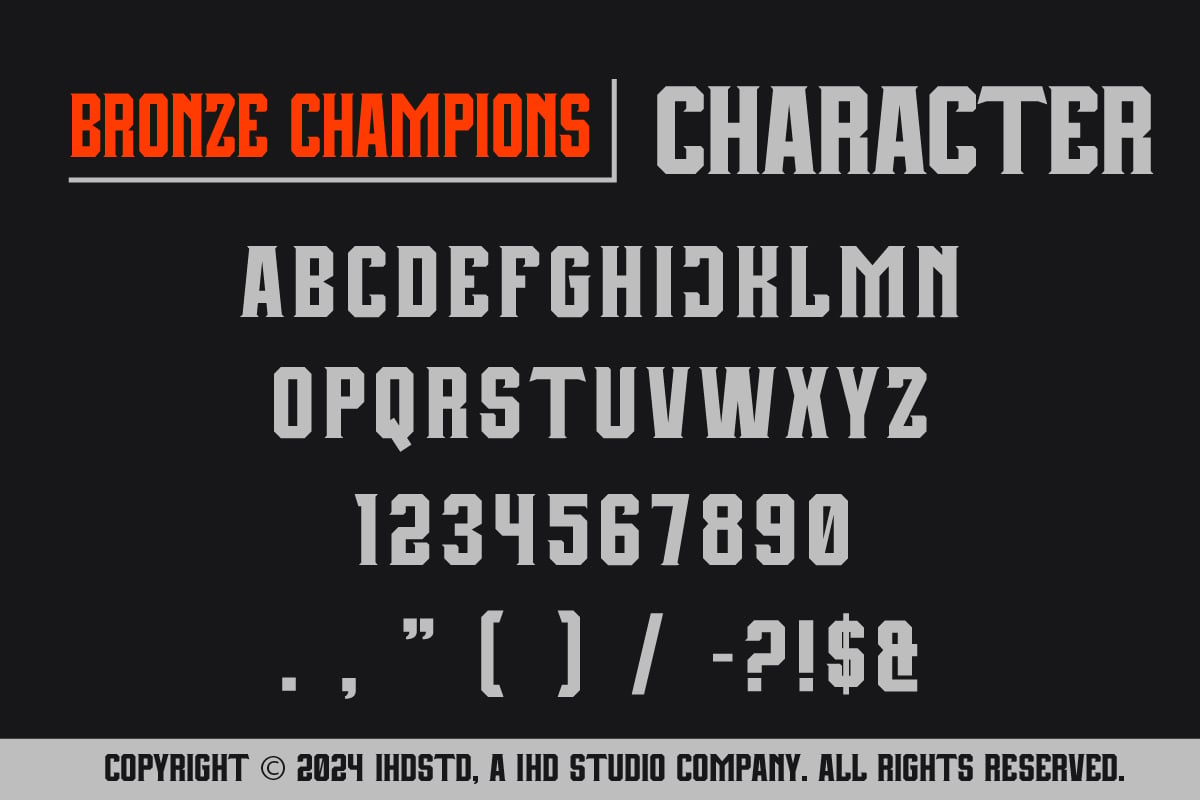 时尚未来派海报贴纸邀请函徽标设计衬线英文字体安装包 Bronze Champions Futuristic Display Font , 第7张