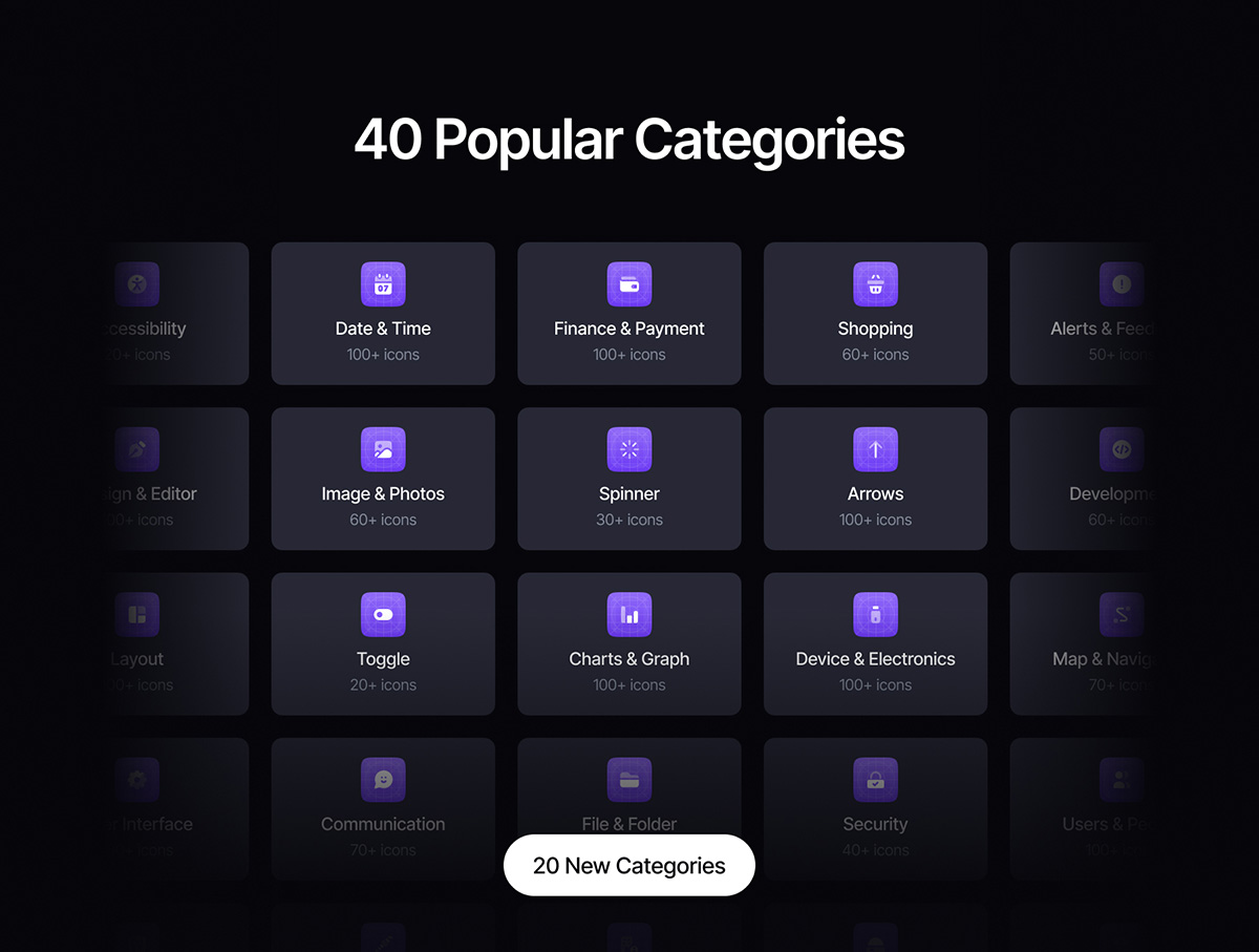 3000+款单色网站app界面设计矢量线条图标icons设计素材包 3000+ Solid Icon Styles | Uxercon Icon Library v2.0 , 第5张