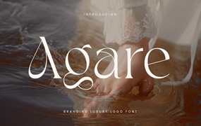 优雅奢华品牌包装徽标设计衬线英文字体安装包 Agare – Branding Luxury Font