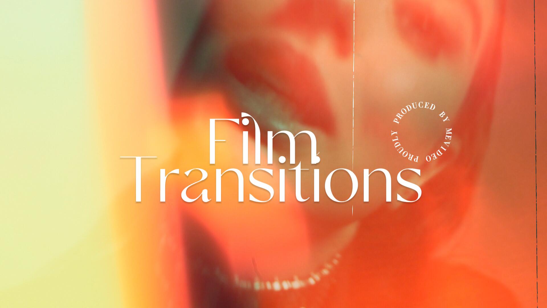 Film Transitions 20个复古老电影胶片燃烧损伤漏光视频剪辑叠加转场过渡+音效 , 第1张