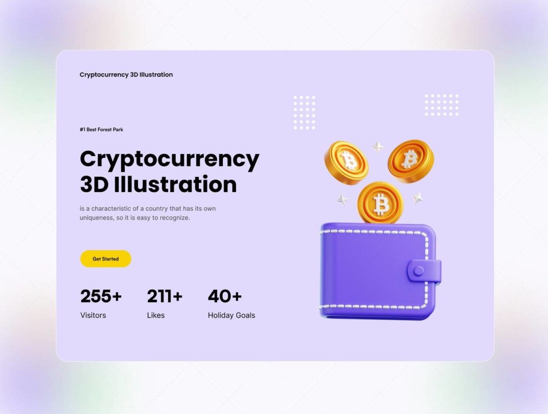 12款卡通趣味加密货币数字金融3D插图图标Icons设计素材 Cryptocurrency 3D Illustration , 第4张