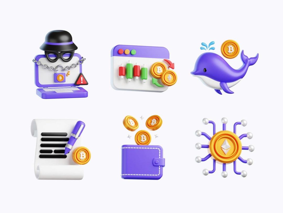 12款卡通趣味加密货币数字金融3D插图图标Icons设计素材 Cryptocurrency 3D Illustration , 第6张