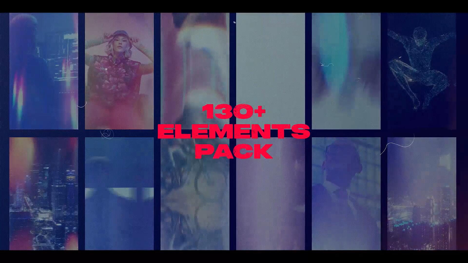 AE/PR/FCPX插件：130个竖屏垂直散景漏光燃烧无缝转场过渡 130+ ELEMENTS PACK , 第1张