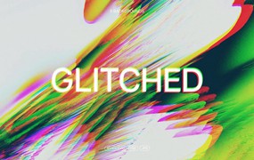 5款4K高清故障扭曲毛刺效果抽象艺术多彩背景图片设计素材 Abstract Glitched Backgrounds