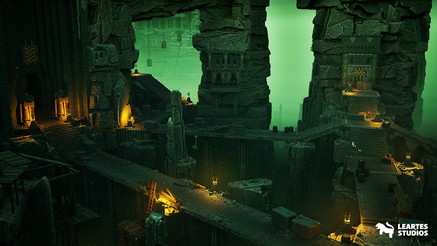 魔幻指环王矮人地下城地牢建筑环境场景3D模型UE格式素材 Dwarven Dungeons Environment (Throne Room) , 第9张