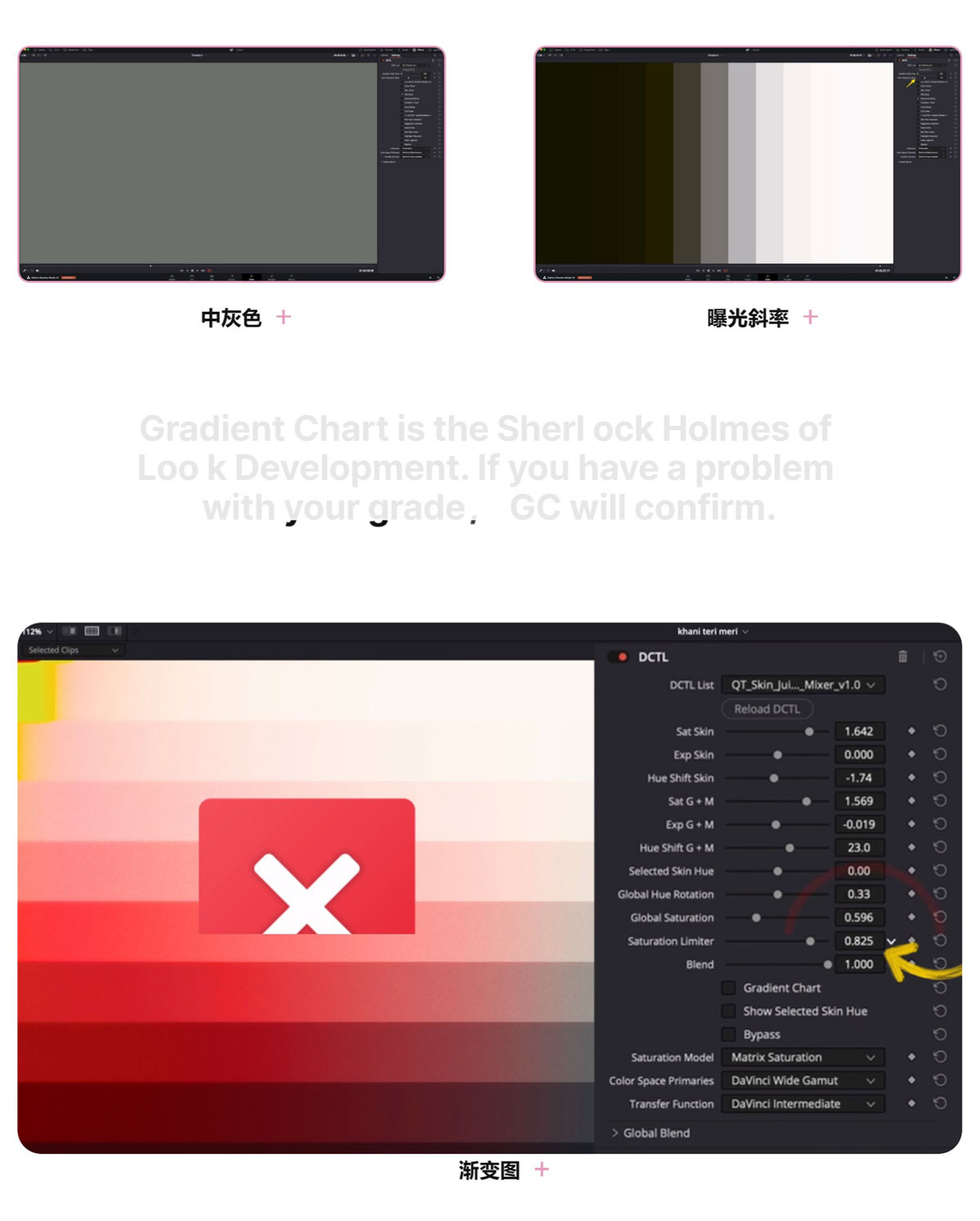 QT Charts — Qazi's Toolkit 达芬奇完美皮肤瑕疵变色修复校正色彩图表DCTL插件 , 第3张