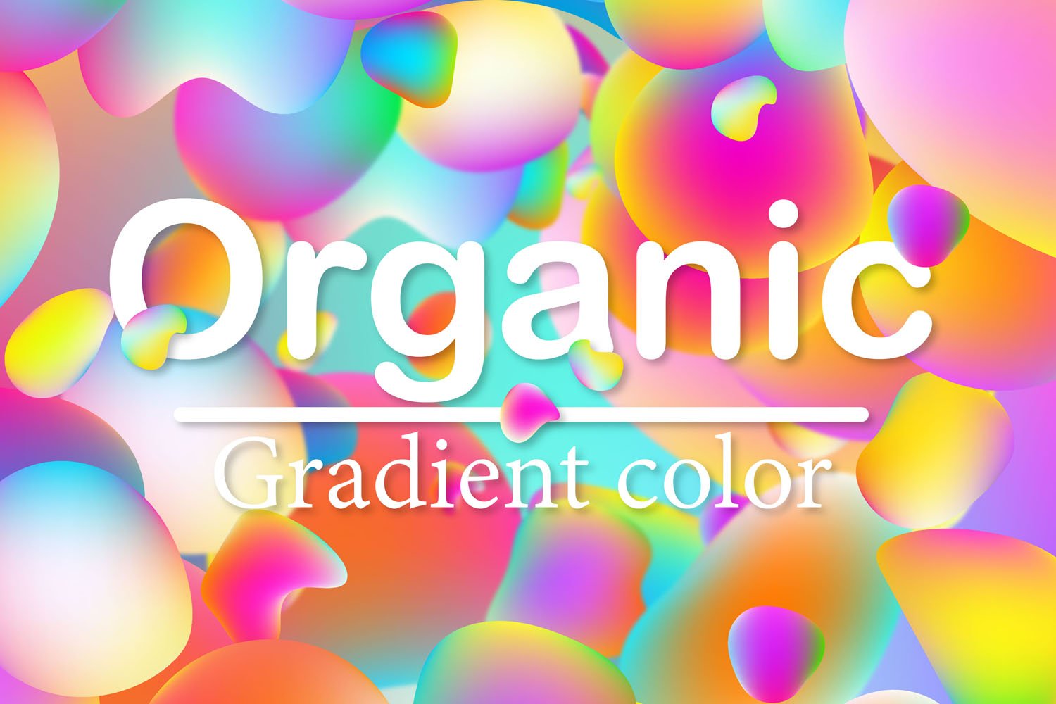 100个高分辨率彩色有机炫彩形状渐变海报背景纹理图案素材 Big Bundle Organic Gradient Color . 第1张