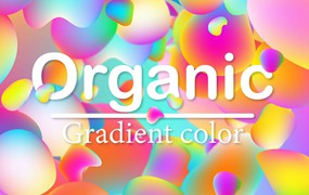 100个高分辨率彩色有机炫彩形状渐变海报背景纹理图案素材 Big Bundle Organic Gradient Color