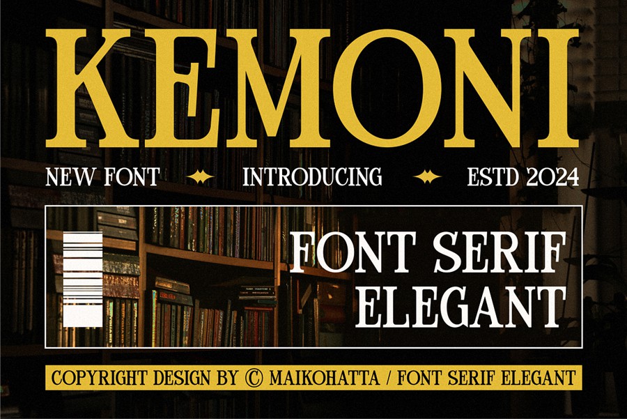 优雅品牌杂志徽标设计衬线英文字体安装包 Kemoni – Font Serif Elegant , 第1张