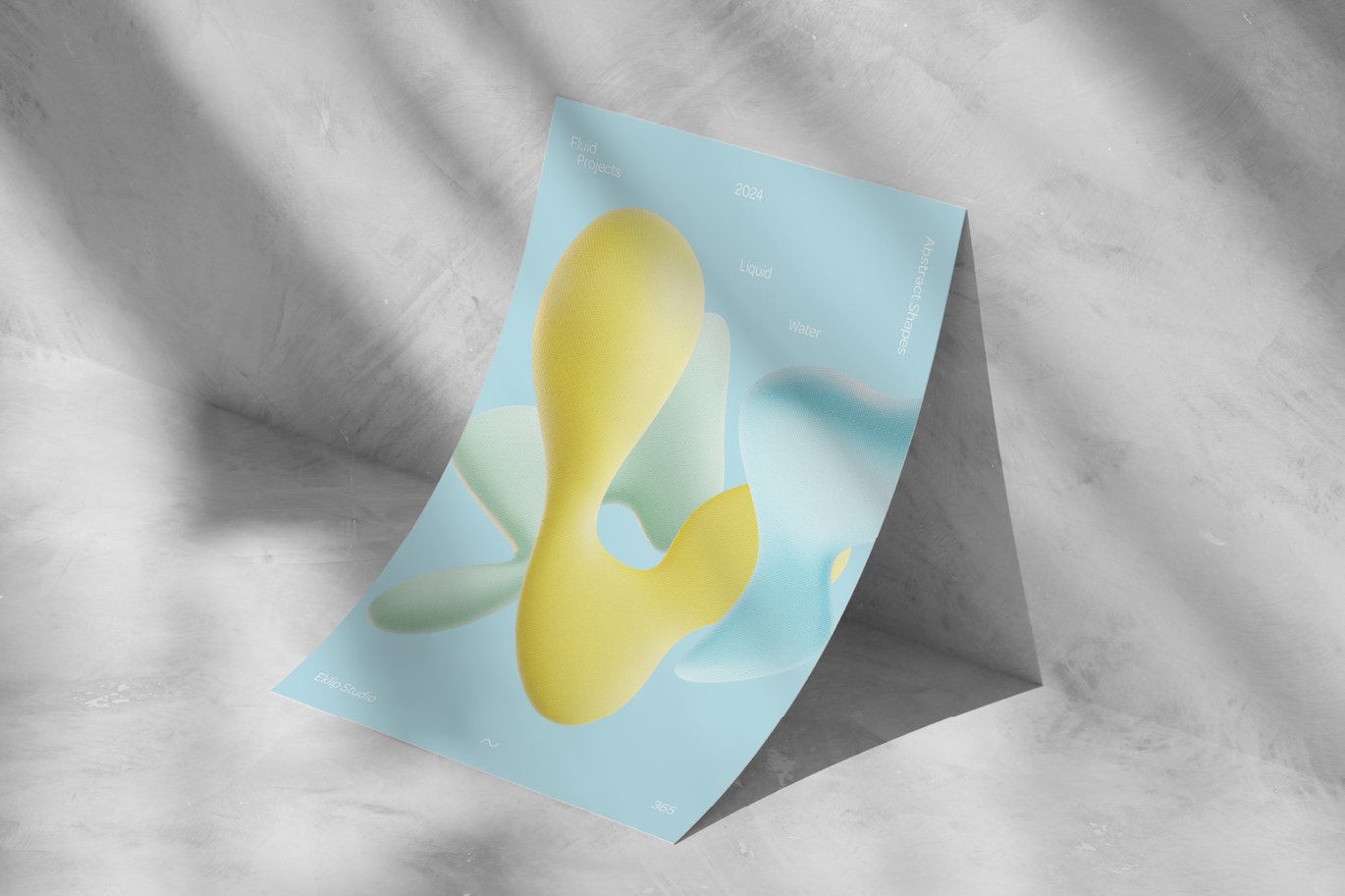 120款创意3D三维多彩流体抽象艺术图形设计素材OBJ/FBX/PNG格式 Pastel Fluid Shapes 3D Icon Set , 第6张