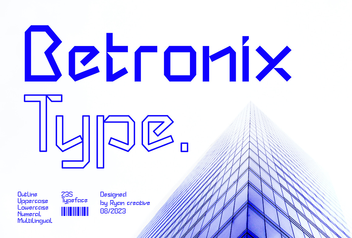 未来派科技品牌海报徽标设计装饰英文字体安装包 Betronix – Futuristic Type , 第1张