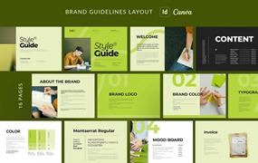 时尚品牌VI使用规范指南手册画册图文排版设计ID模版 Brand Guideline