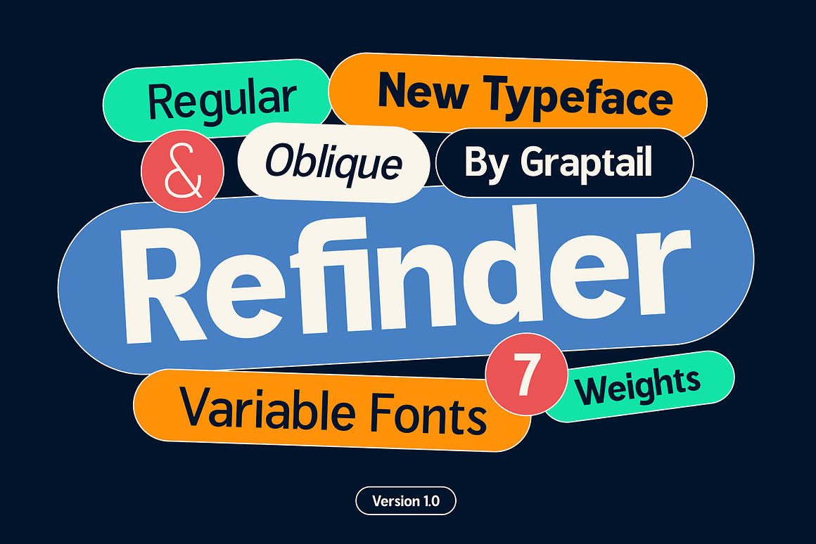 现代时尚几何风视觉海报标题LOGO设计PSAI无衬线英文字体安装包 Refinder — New Grotesk Typeface , 第1张