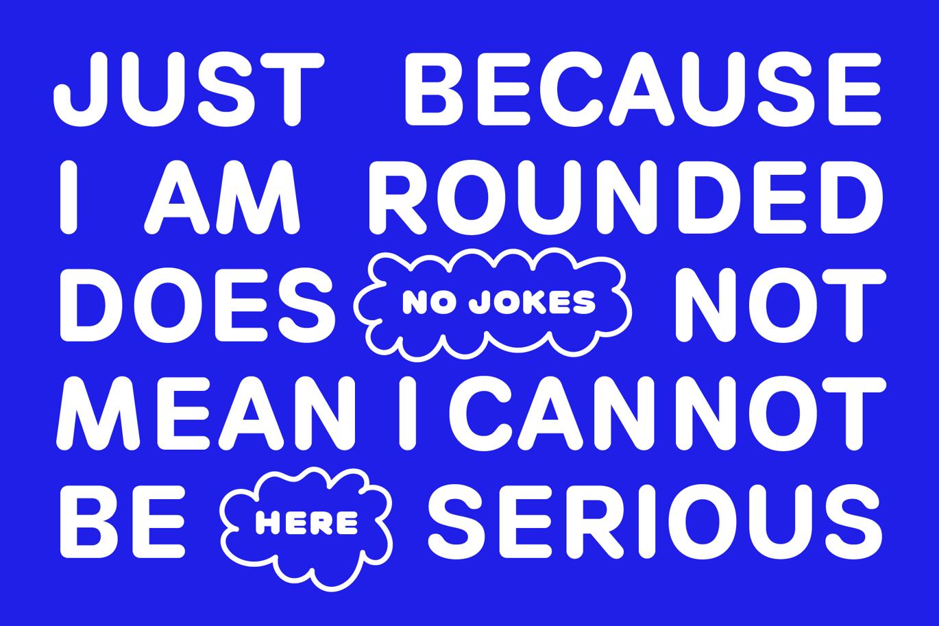 时尚复古品牌杂志海报徽标设计无衬线英文字体安装包 Round Sans Font Phluff 设计素材 第2张