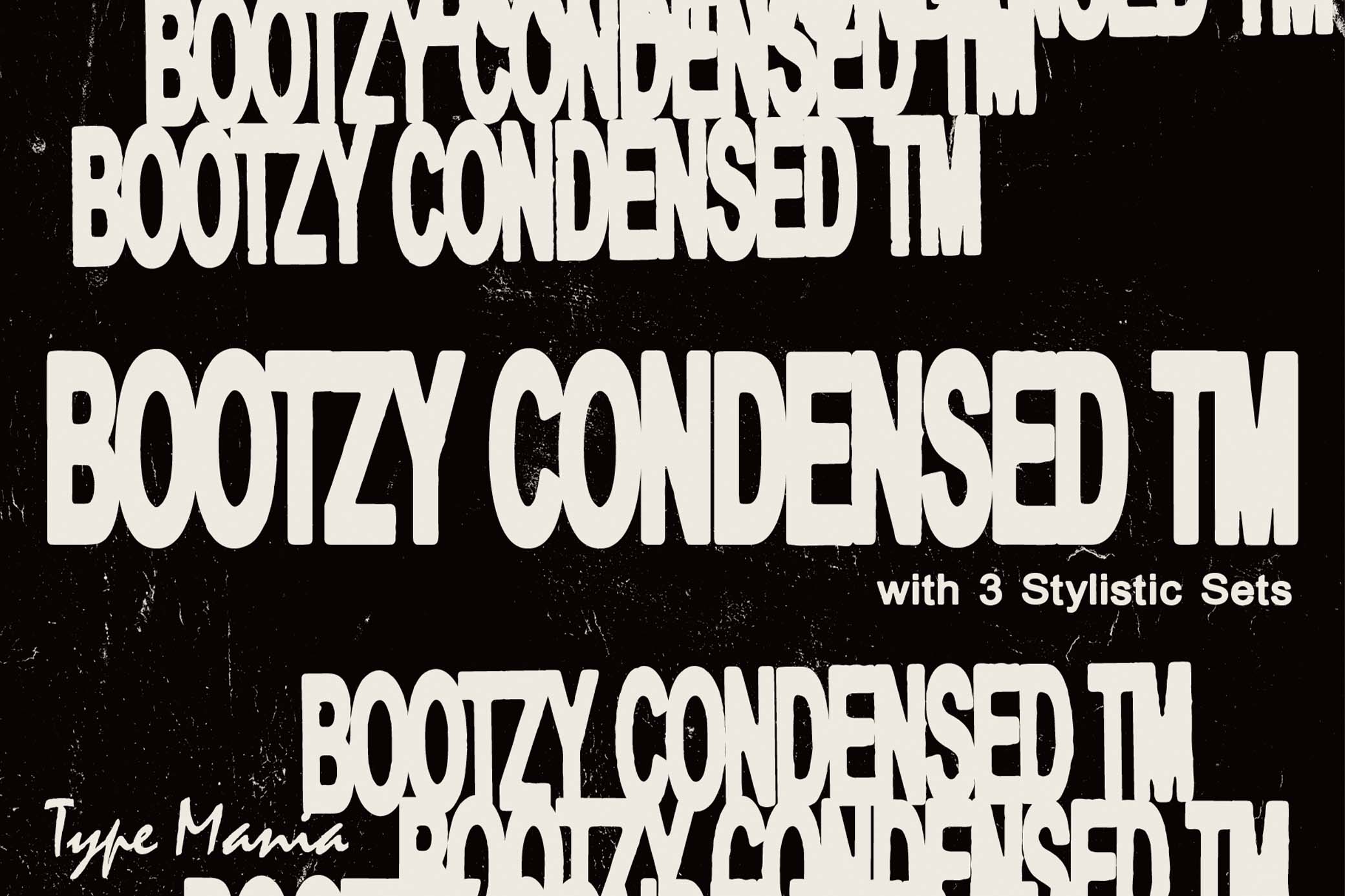 复古粗犷磨损印刷LOGO海报标题无衬线字体Bootzy Condensed TM – Rugged Font 设计素材 第1张