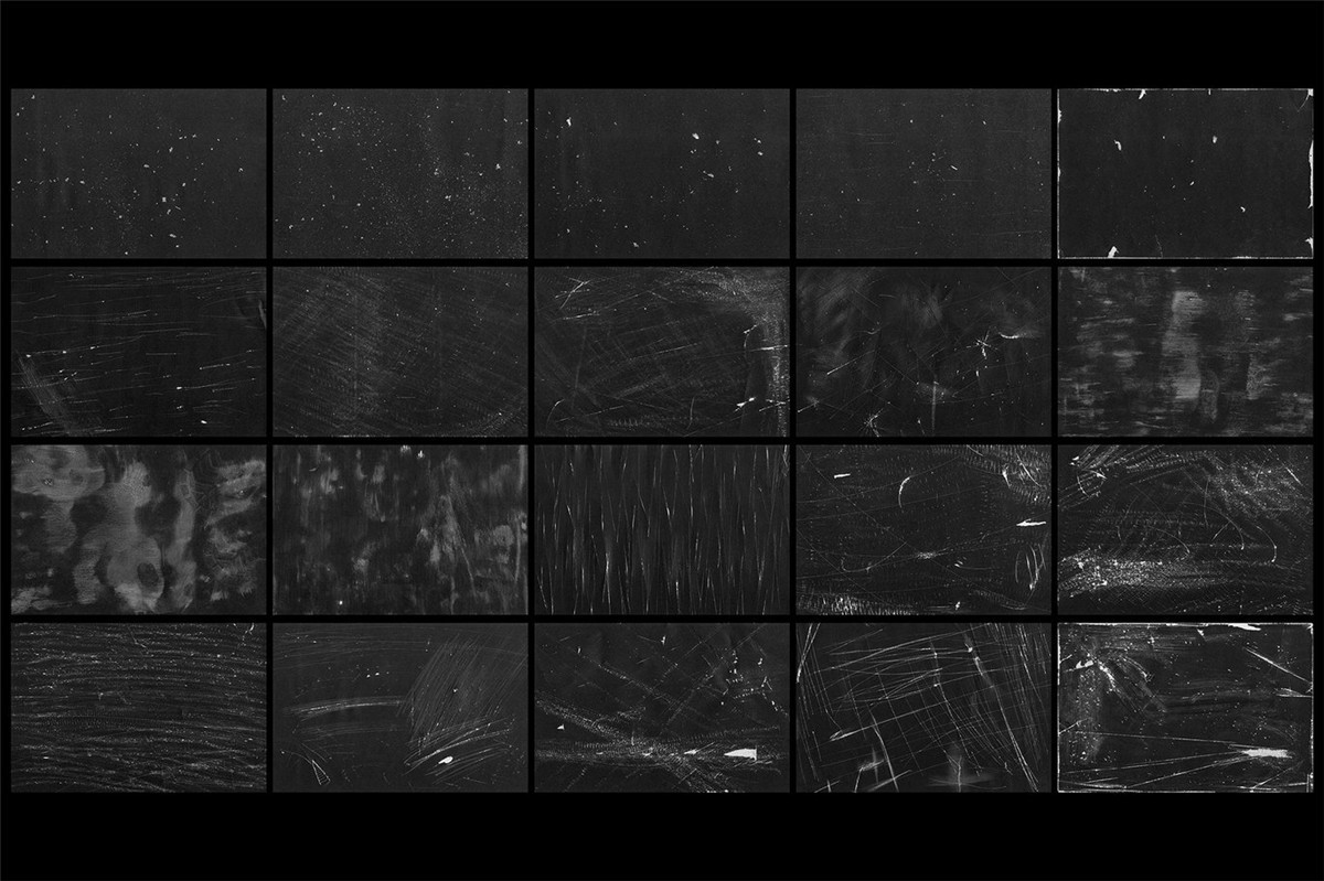 复古灰尘颗粒磨损划痕噪点黑色背景肌理纹理图片设计套装 20 Grunge Paper Overlay Ripped Texture Pack , 第5张