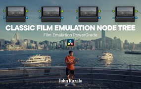 John Razalo - Classic Film Emulation Node Tree 复古柯达胶片模拟达芬奇节点PowerGrade调色