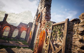 UE模型 奇幻中世纪欧洲城堡建筑3D模型设计素材 Unreal Engine – Fantasy Medieval Castle Kit