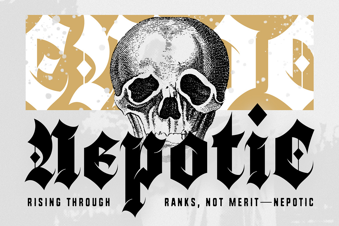 哥特式品牌海报包装徽标设计装饰英文字体安装包 Black Webs – Gothic Blackletter Typeface , 第8张