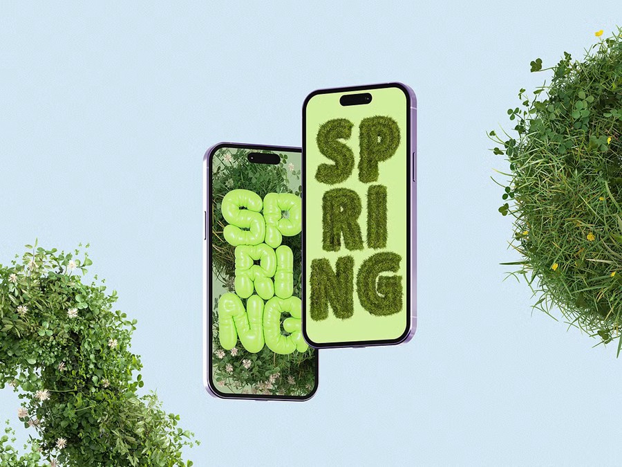 创意春天系列气泡肥皂泡气球草地3D立体字母PNG免抠图设计素材 Spring 3D Collection 图片素材 第9张