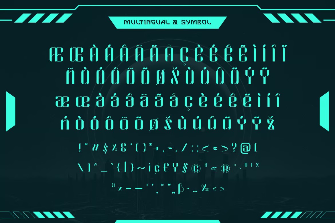 未来科幻品牌海报游戏设计装饰英文字体安装包 Helinex – Futuristic Display Typeface , 第2张